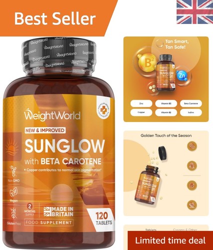 Sunglow tanning tablets 120 - sunglow,